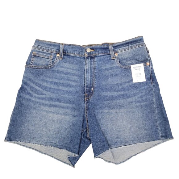 Denizen From‎ Levi's Vintage High-Rise 5" Inseam Jean Shorts Size 14 / 32 Blue - Picture 1 of 13